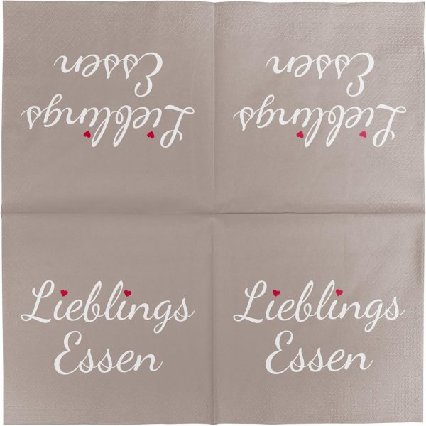 "Lieblingsessen"Servietten 20 Stück 33x33cm Tissue Design