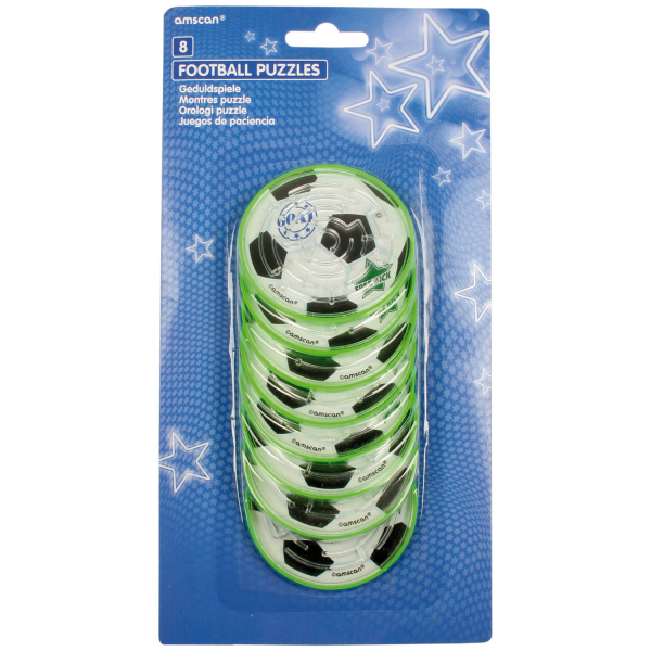 8 Geschicklichkeitsspiele Fußball Plastik 7 x 7 cm
