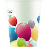 8 Compostable Becher Balloons Papier 200ml