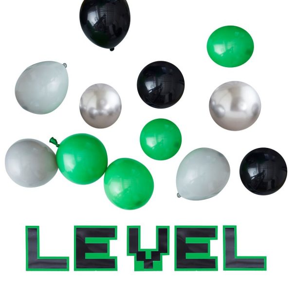 5" Balloon - Mixed Balloons and Card Accessories - Green, Grey and Black