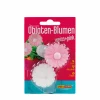 6 Oblaten-Blumen Pink/Weiß