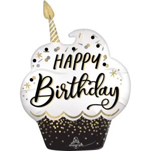 SuperShape Folienballon Cupcake "Happy Birthday"