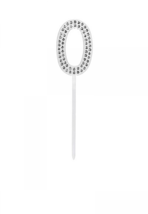 Tortentopper Cake Topper "0" Diamond 10,5 cm