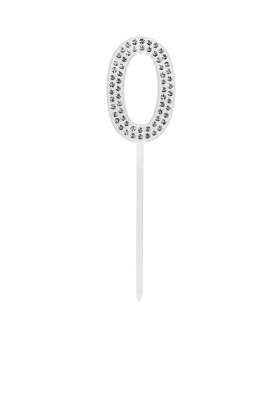 Tortentopper Cake Topper "0" Diamond 10,5 cm