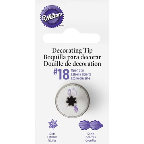 Wilton Decorating Tip #18 Spritztülle Stern offen