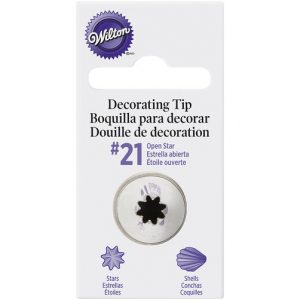 021 Wilton Decorating Tip #21 Spritztülle Stern offen