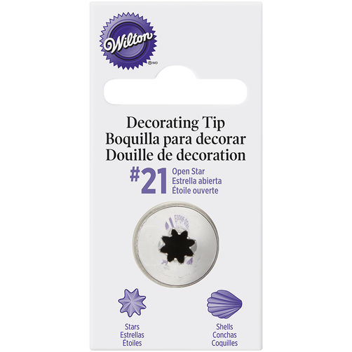 021 Wilton Decorating Tip #21 Spritztülle Stern offen