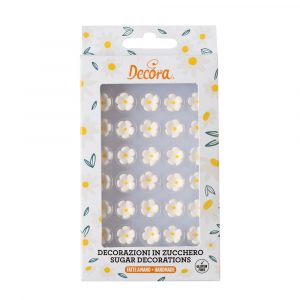 Decora Blumen klein weiss 30 Stück