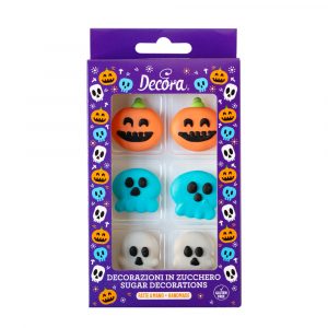 Decora Halloween-Zuckerkürbisse und Totenköpfe