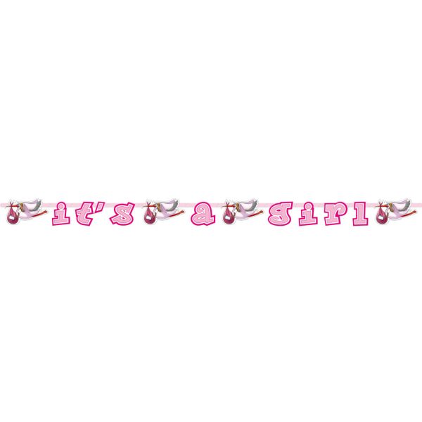 Buchstabengirlande Geburt Mädchen - It‘s a Girl