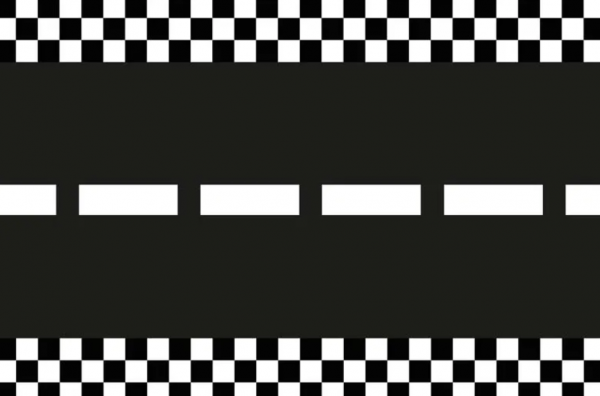 1 Vlies-Tischläufer ''Rennstrecke'', 40x500 cm