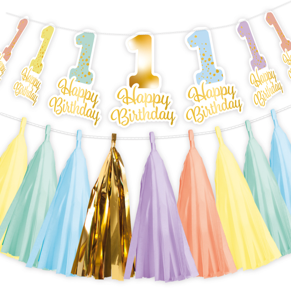 Decoration Kit 1st Birthday Rainbow