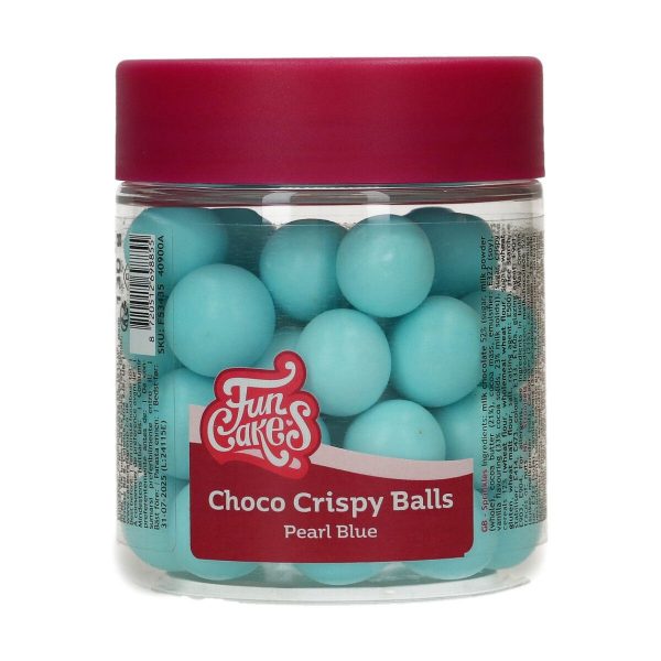 10000_F53435_8 FunCakes Choco Crispy Balls - Pearl Blue 130g