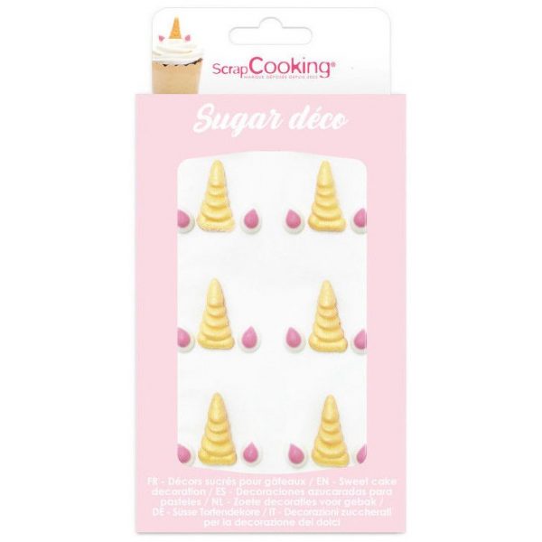 ScrapCooking Sugar Decorations Unicorn Horn & Ohren Set/6