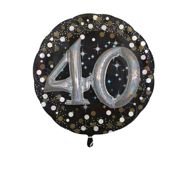 Folienballon Multi Balloon Sparkling silber 40
