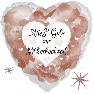 Folienballon 25 Hochzeitstag "Alles Gute zur Silberhochzeit"