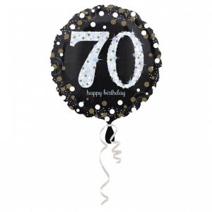 Folienballon "Sparkling Birthday 70" , 43 cm