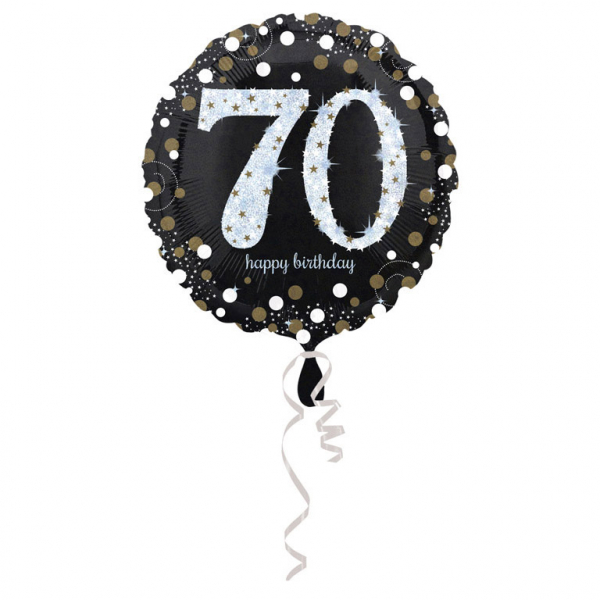 Folienballon "Sparkling Birthday 70" , 43 cm