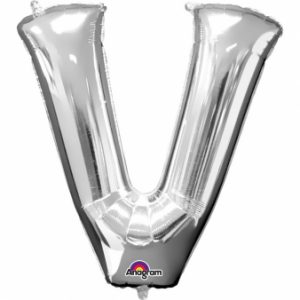Folienballon Air-Filled "V" silber