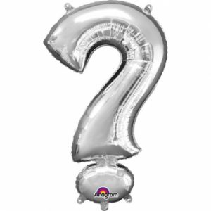 Folienballon Air-Filled "Fragezeichen" silber