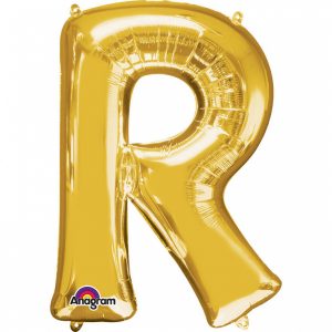 SuperShape Buchstabe R Gold Folienballon
