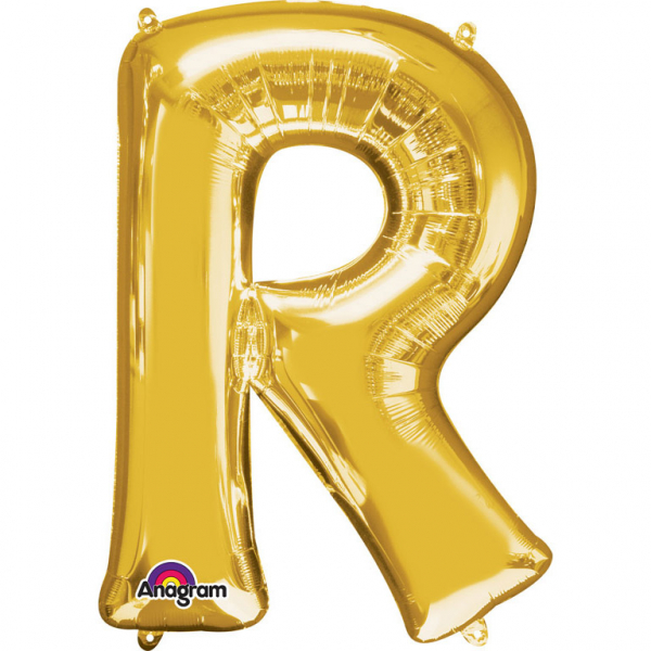 11242-3298201-1-3-600 SuperShape Buchstabe R Gold Folienballon