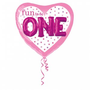 Folienballon Multi Balloon Fun to be One Girl