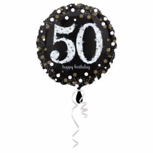 Folienballon Sparkling Birthday 50