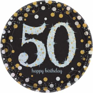 Pappteller 50 Sparkling Celebration