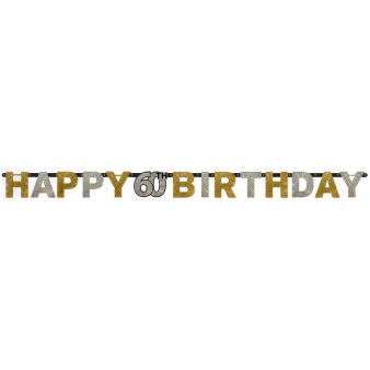 12 Deko-Spiralen 60 Sparkling Celebration - Gold Folie / Papier 61 cm