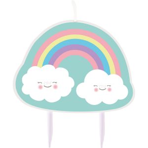 Kerze Regenbogen/Wolke