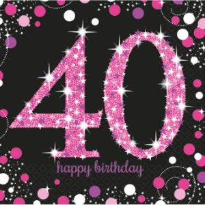 Servietten 40 Sparkling Celebration Pink
