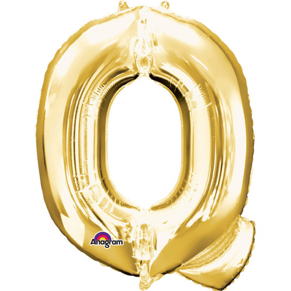 Folienballon SuperShape Buchstabe Q Gold, 60cm x 81cm