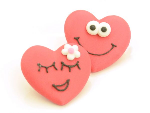 11950_CM119500 Cake-Masters Herz mit Gesicht Zucker 10 Stück