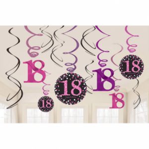 Deko-Spiralen 18 Sparkling Celebration Pink