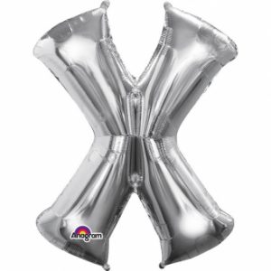 Folienballon Air-Filled "X" silber