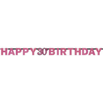 Partykette 30 Sparkling Celebration Pink