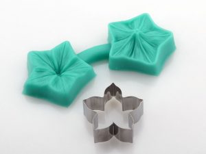 Cake-Masters Silikonstempel mit Ausstecher Petunie