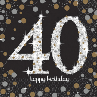 Servietten 40 Sparkling Celebration Gold