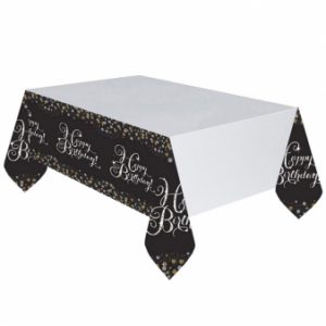 Tischdecke Happy Birthday Sparkling Gold