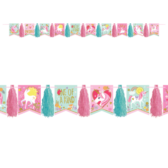 Girlande Fransen Magical Unicorn Papier 304 cm