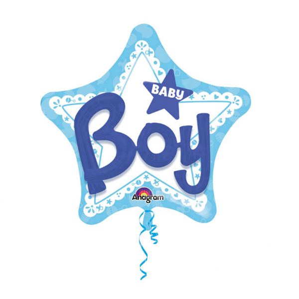 Multi Balloon Baby Boy 81cm