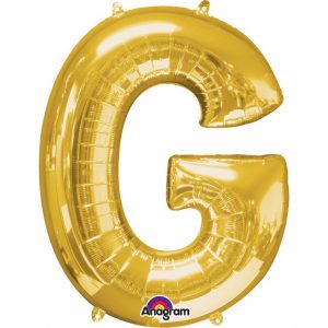 Folienballon SuperShape Buchstabe G Gold, 63cm x 81cm