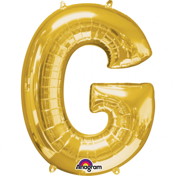 Folienballon SuperShape Buchstabe G Gold, 63cm x 81cm