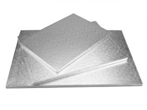 Tortenplatten - Rechteckig- mit Silberfolie 51x36cm