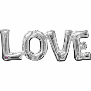 Folienballon SuperShape "Love" Silber