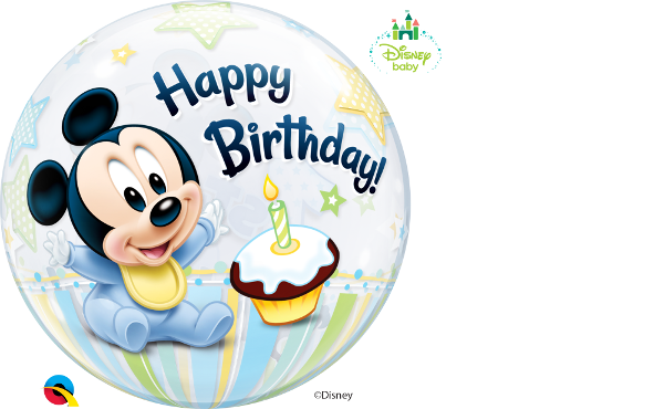 Bubbles "Disney Mickey Mouse 1st Birthday"