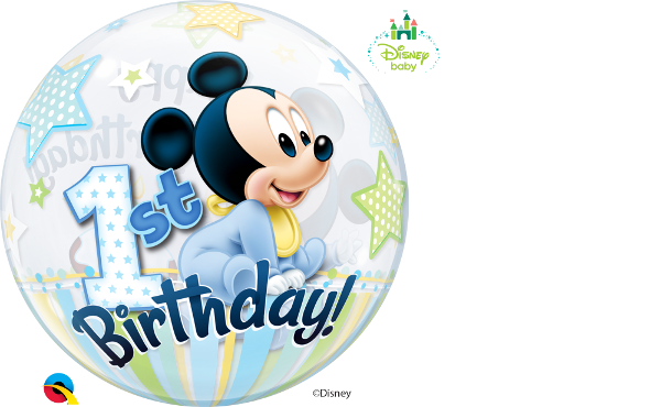 Bubbles "Disney Mickey Mouse 1st Birthday"