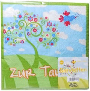 20 Servietten Zur Taufe 2-lagig, 33x33cm