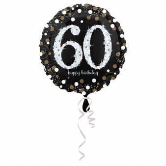 Folienballon Sparkling Birthday 60